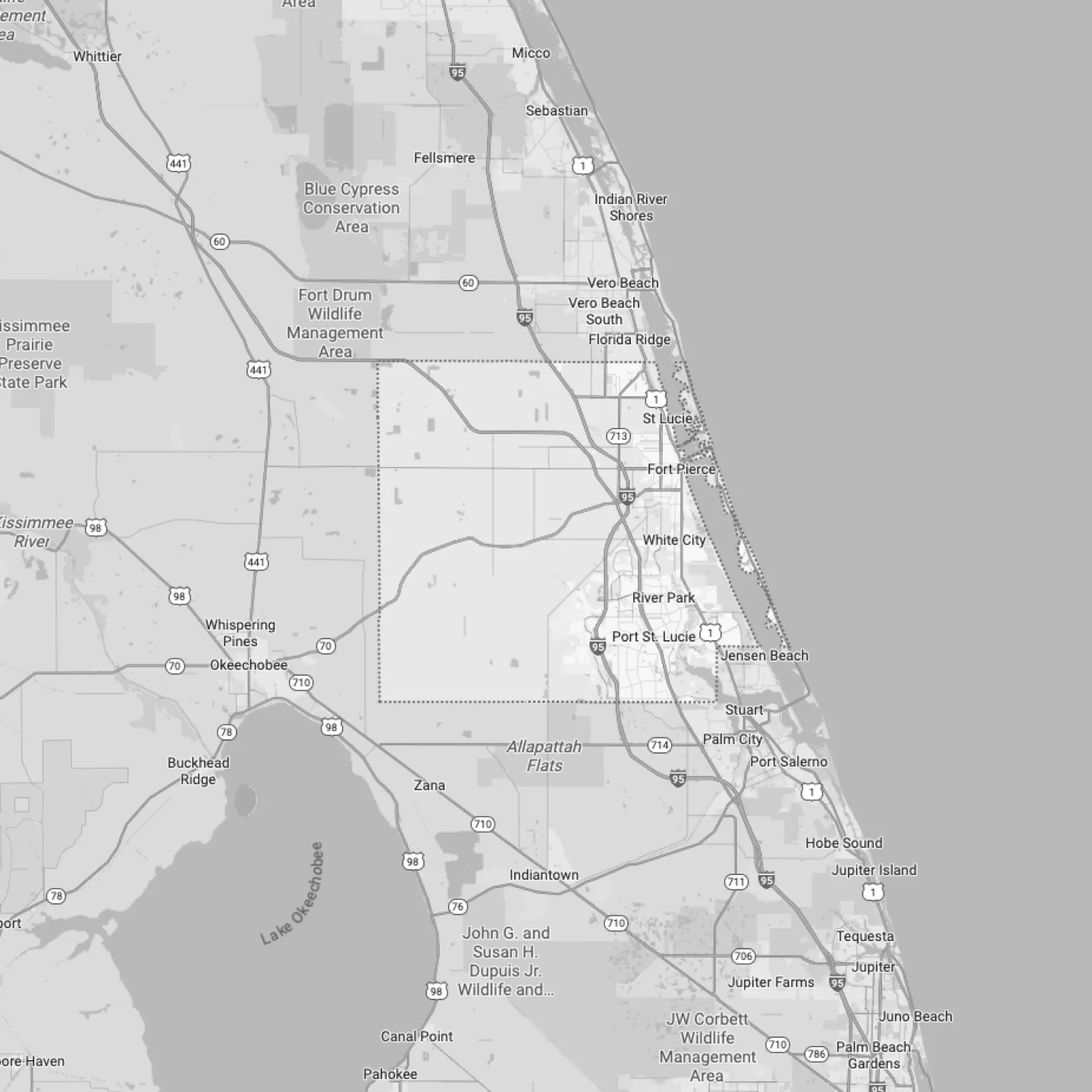st lucie county map